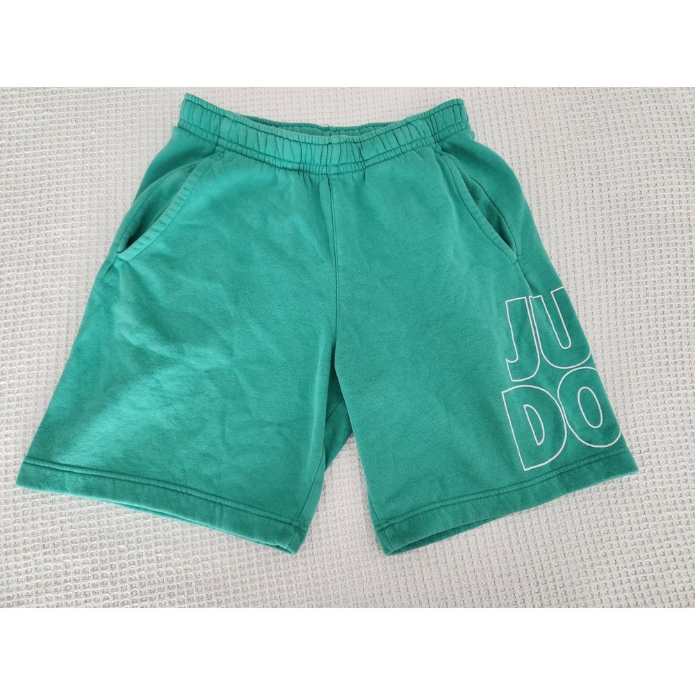 Rare Nike Just Do It Shorts Mens Small S Green Fleece Sweat Pockets
